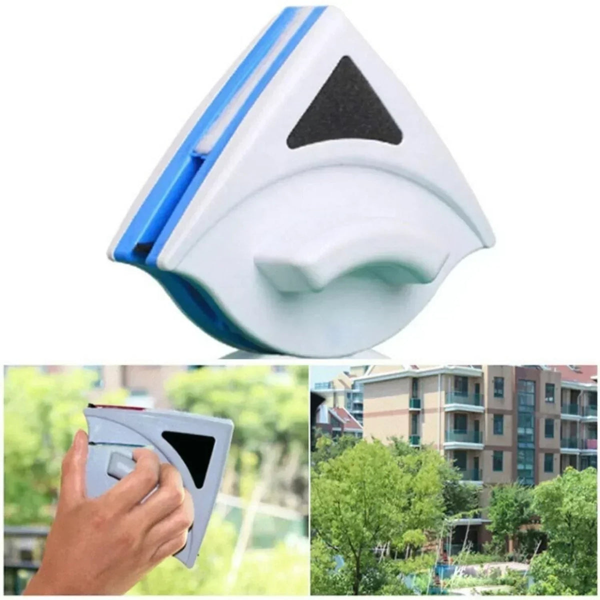 Magnetic Window Cleaner and Cleaning Tool with Double-Sided Squeegee and Safety Cord - Image 11