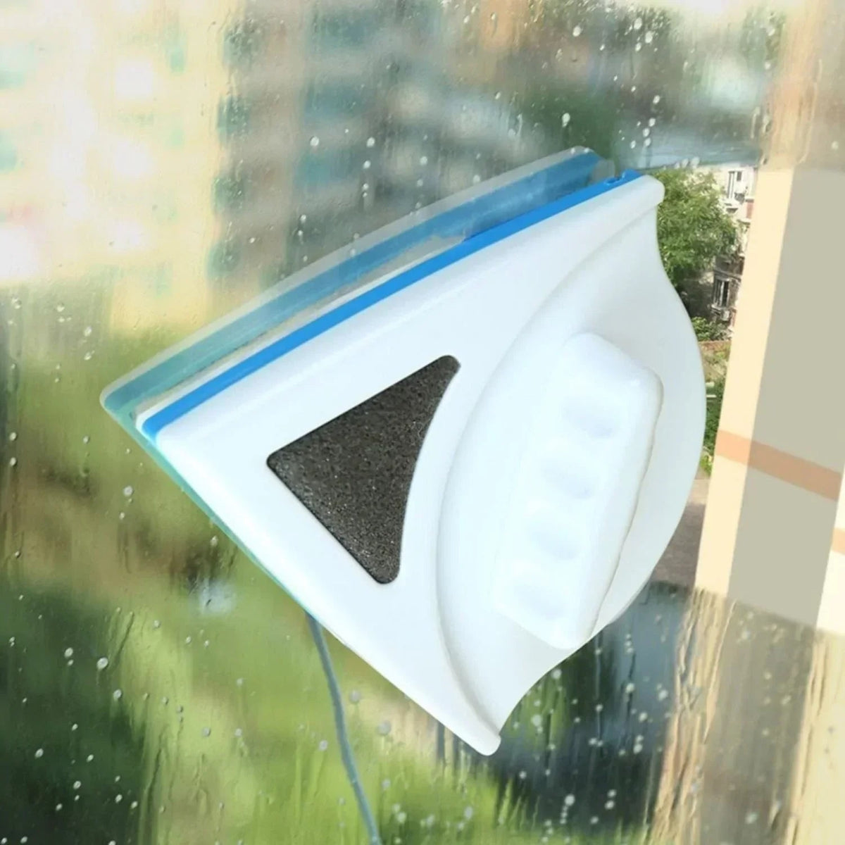 Magnetic Window Cleaner and Cleaning Tool with Double-Sided Squeegee and Safety Cord - Image 6