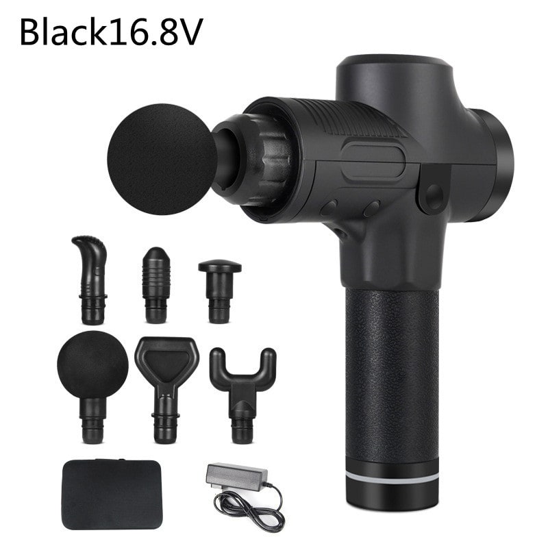 Massage Gun for Deep Tissue Handheld Therapy with Six Interchangeable Heads and Lcd Display - Image 1