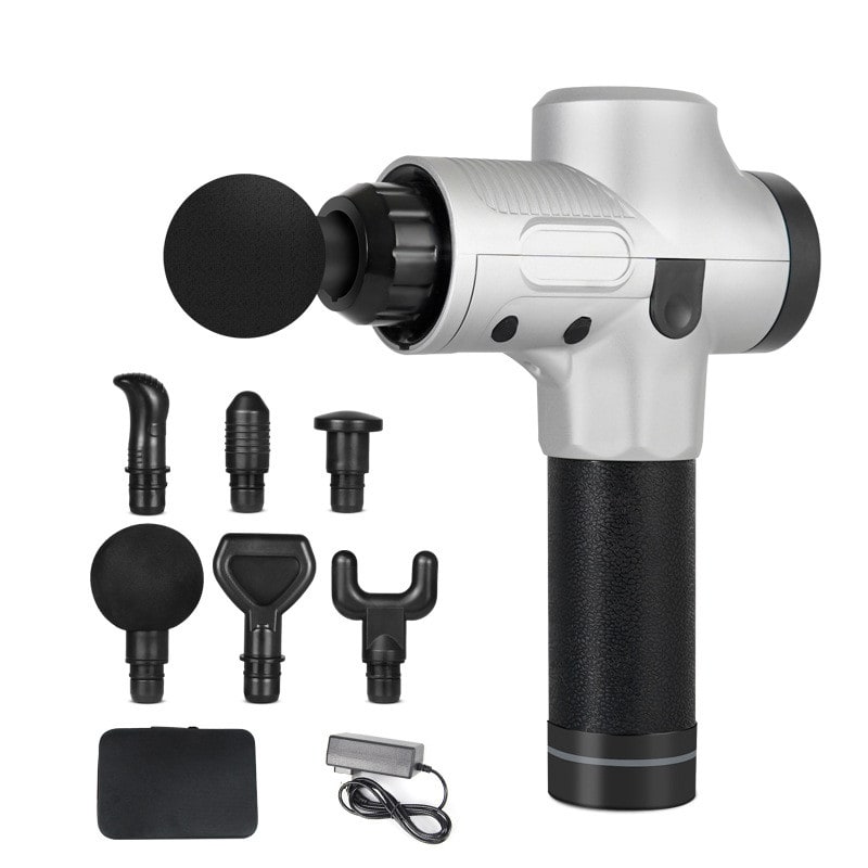Massage Gun for Deep Tissue Handheld Therapy with Six Interchangeable Heads and Lcd Display - Image 3