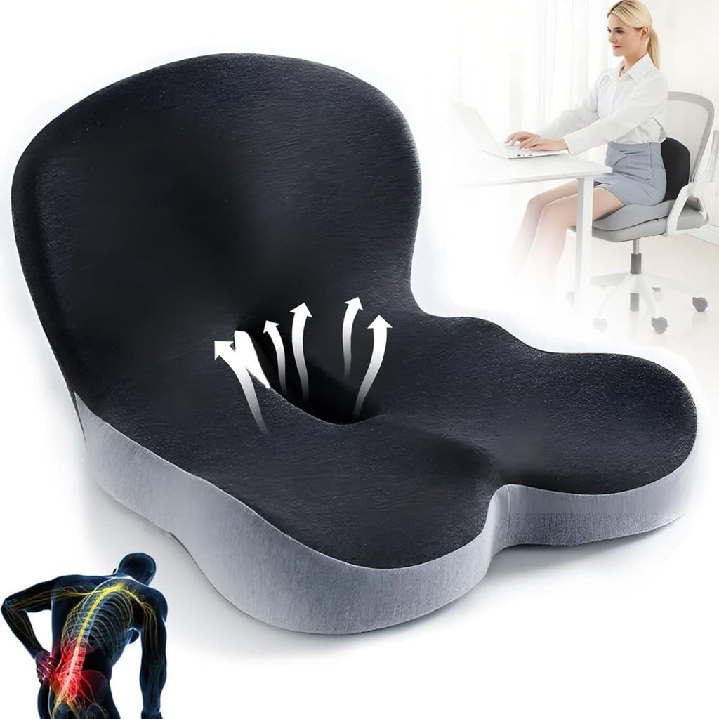 Memory Foam Seat Cushion Office Chair Ergonomic Breathable Non Slip Portable Orthopedic - Image 12
