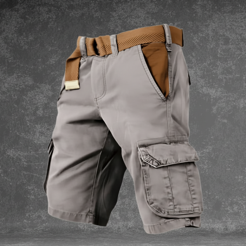 Mens Cargo Shorts Relaxed Fit Pockets Belt Outdoor Casual Lightweight - Image 1