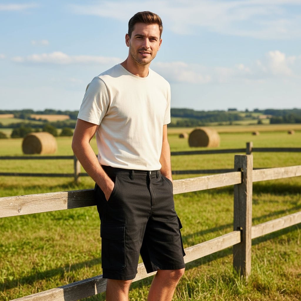 Mens Cargo Shorts Relaxed Fit Pockets Belt Outdoor Casual Lightweight - Image 18