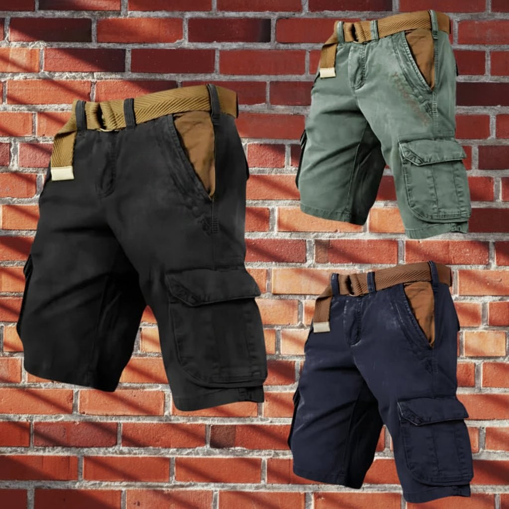 Mens Cargo Shorts Relaxed Fit Pockets Belt Outdoor Casual Lightweight - Image 19