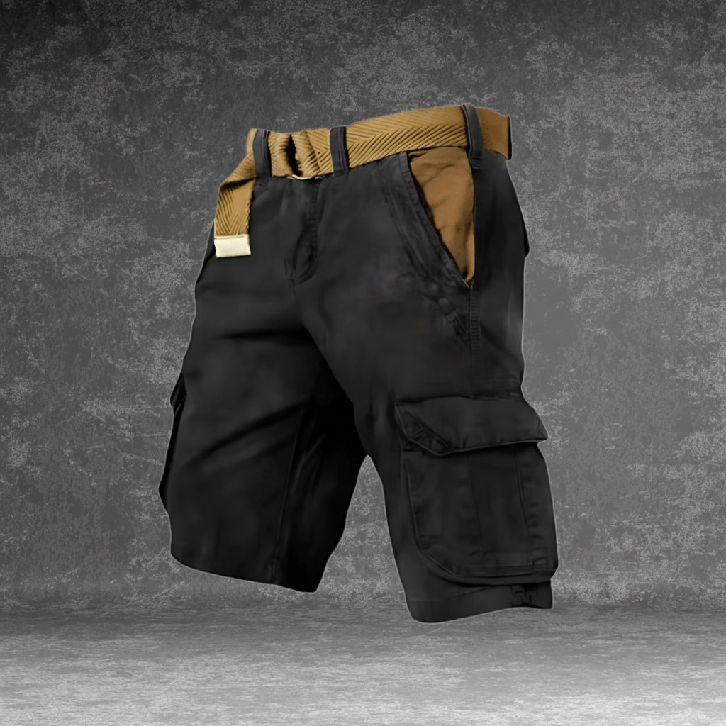 Mens Cargo Shorts Relaxed Fit Pockets Belt Outdoor Casual Lightweight - Image 3