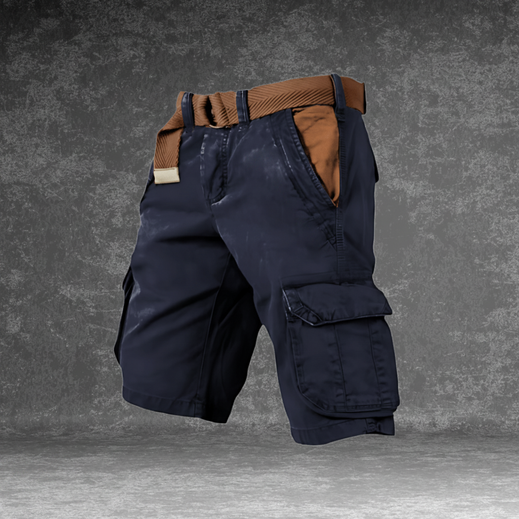Mens Cargo Shorts Relaxed Fit Pockets Belt Outdoor Casual Lightweight - Image 4