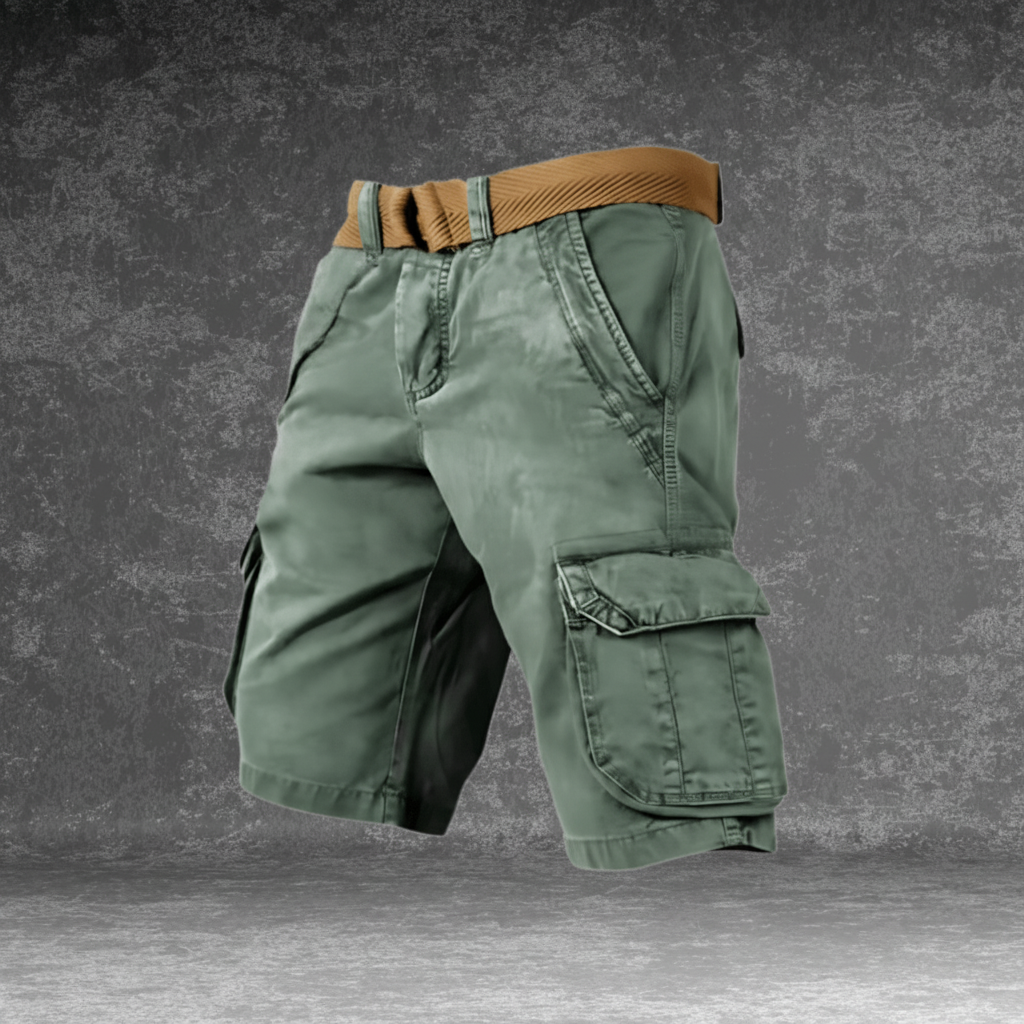 Mens Cargo Shorts Relaxed Fit Pockets Belt Outdoor Casual Lightweight - Image 8