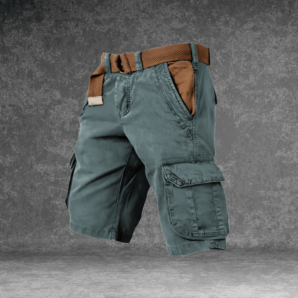 Mens Cargo Shorts Relaxed Fit Pockets Belt Outdoor Casual Lightweight - Image 9