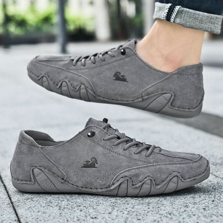 Mens Casual Shoes Barefoot Walking Lace Up Leather Low Top Sneakers Everyday - Image 11