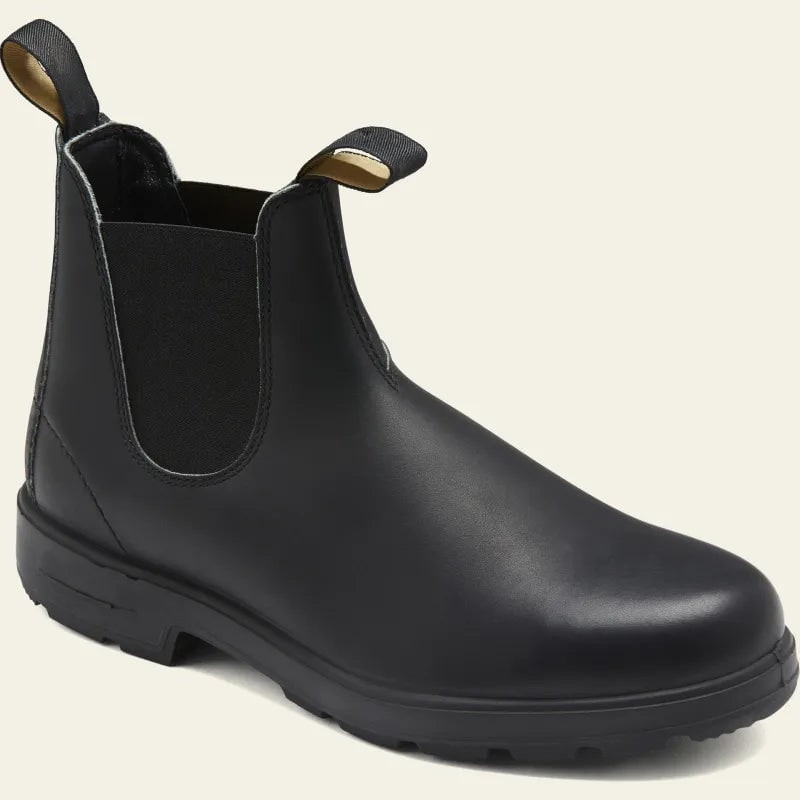 Men's Chelsea Boots with Leather Upper Waterproof Slip-On Design and Dual Pull Tabs - Image 5