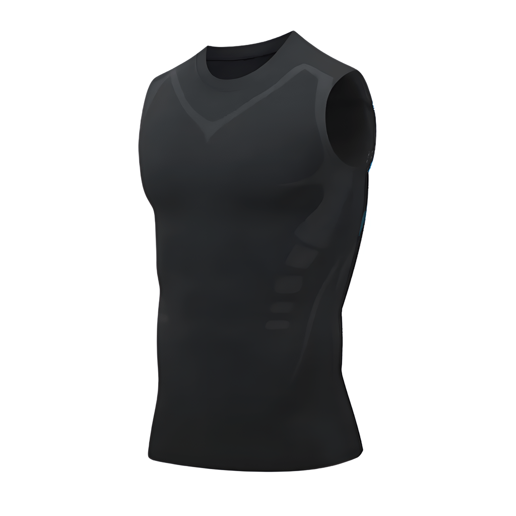 Men's Compression Tank Top Shapewear Vest with Chest Support - Image 2
