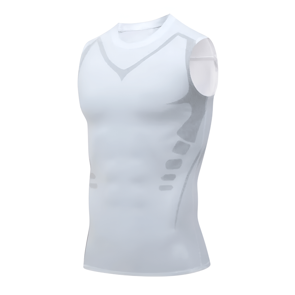 Men's Compression Tank Top Shapewear Vest with Chest Support - Image 3