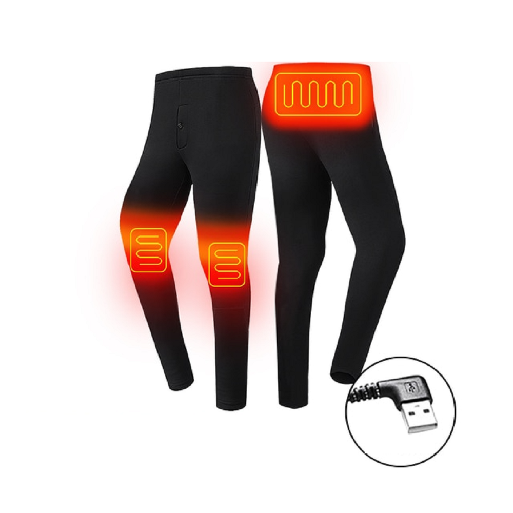 Men's Electric Heated Long Johns Thermal Underwear Set with USB Power and Stretchy Knit Fabric - Image 10