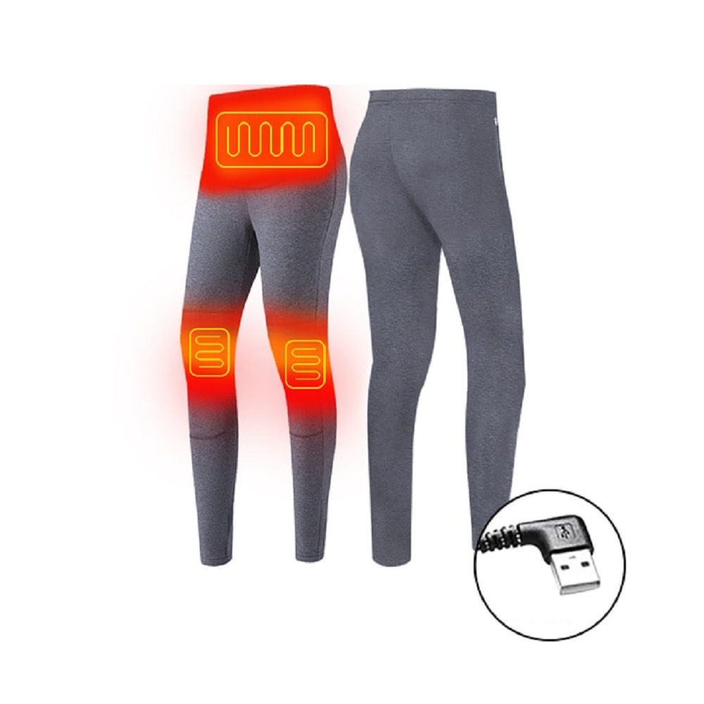Men's Electric Heated Long Johns Thermal Underwear Set with USB Power and Stretchy Knit Fabric - Image 11