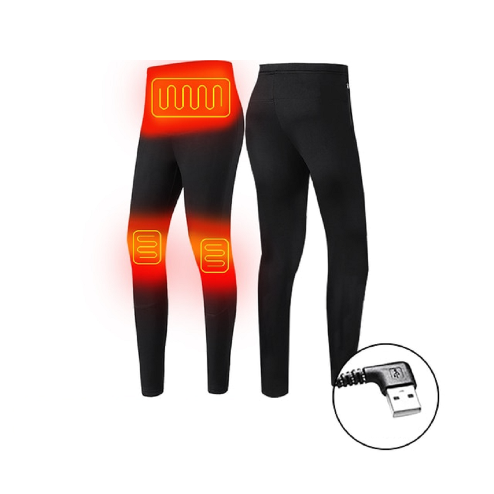 Men's Electric Heated Long Johns Thermal Underwear Set with USB Power and Stretchy Knit Fabric - Image 12