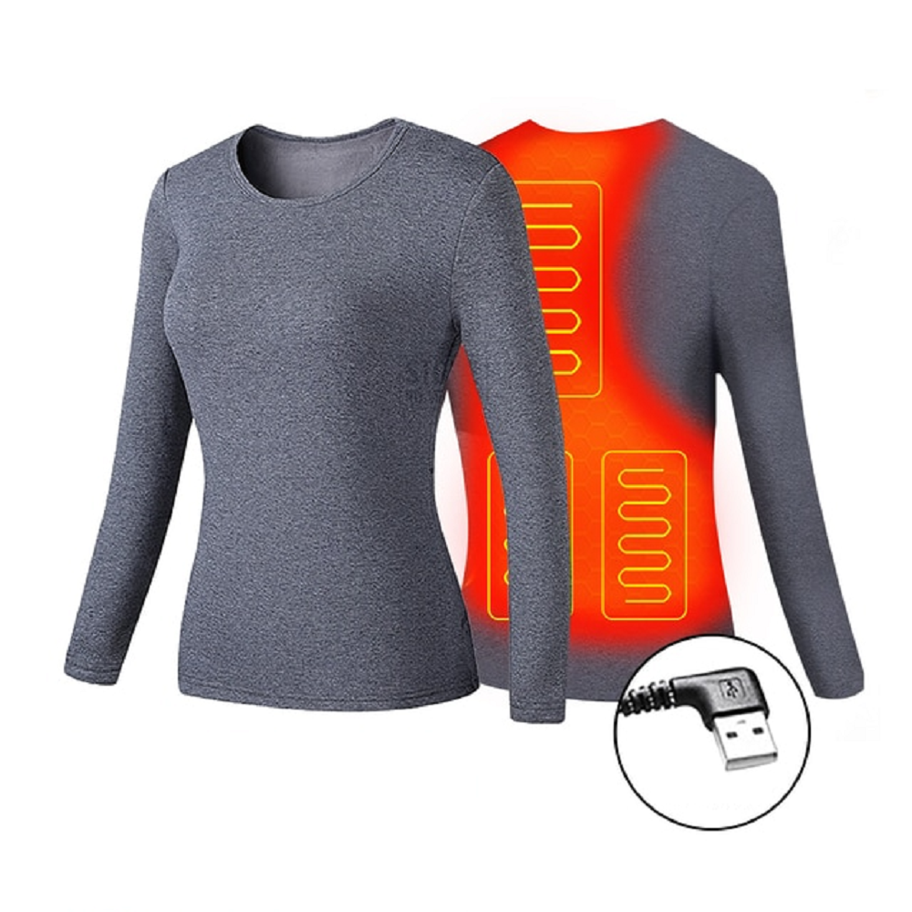 Men's Electric Heated Long Johns Thermal Underwear Set with USB Power and Stretchy Knit Fabric - Image 7