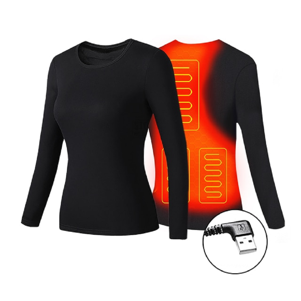 Men's Electric Heated Long Johns Thermal Underwear Set with USB Power and Stretchy Knit Fabric - Image 8