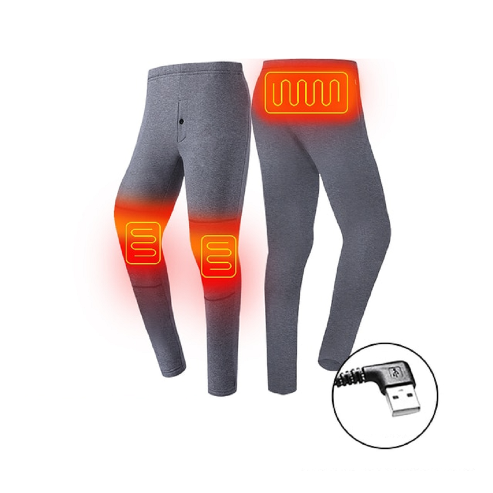 Men's Electric Heated Long Johns Thermal Underwear Set with USB Power and Stretchy Knit Fabric - Image 9