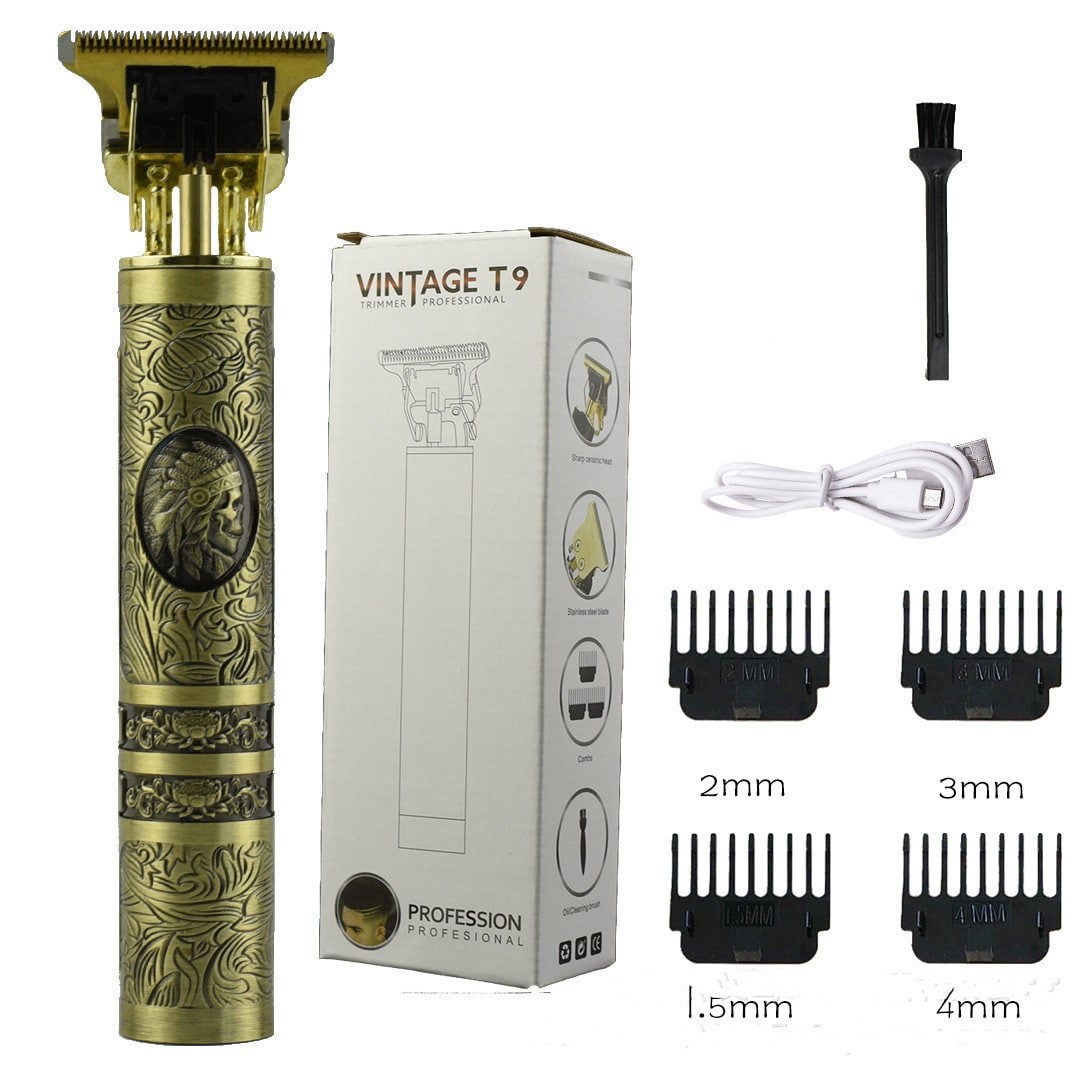 Men's Hair Clippers Cordless Electric Trimmer with Metal Body and Four Guide Combs - Image 1