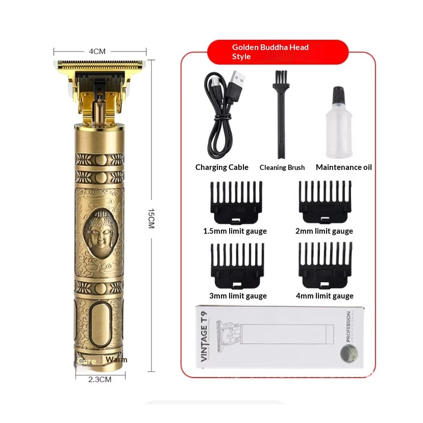 Men's Hair Clippers Cordless Electric Trimmer with Metal Body and Four Guide Combs - Image 2