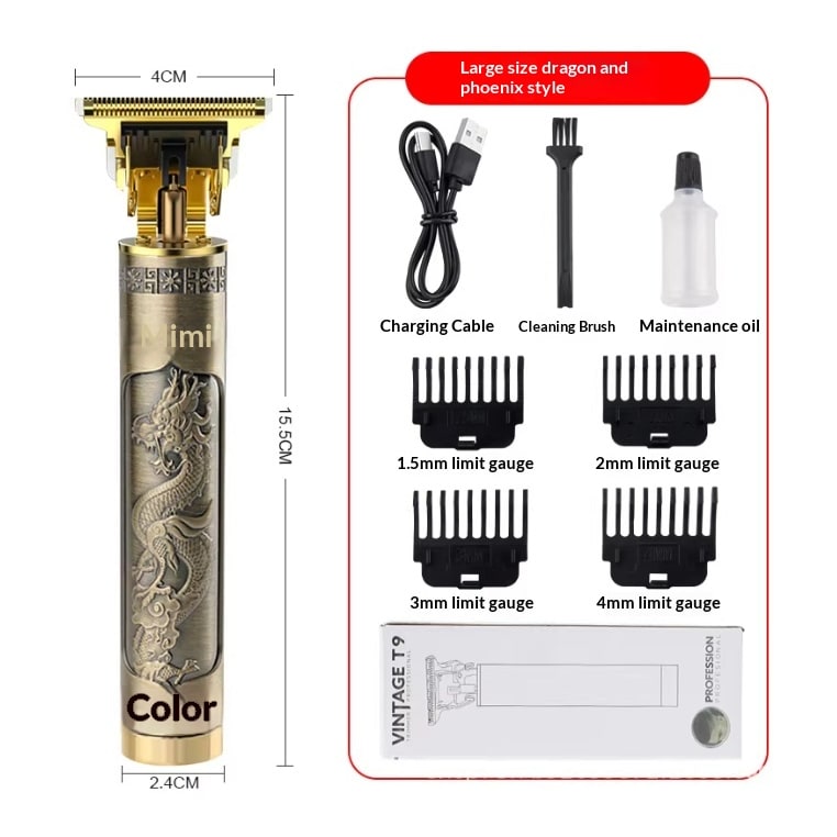 Men's Hair Clippers Cordless Electric Trimmer with Metal Body and Four Guide Combs - Image 5