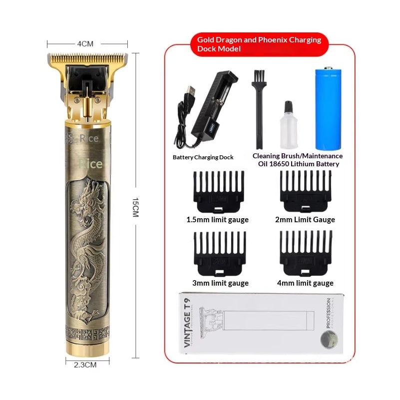 Men's Hair Clippers Cordless Electric Trimmer with Metal Body and Four Guide Combs - Image 6