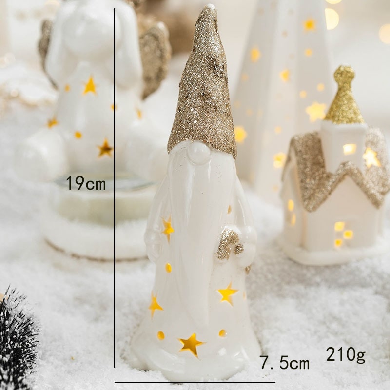 Men's Halloween Glass Pre-Lit LED Christmas Tree Tabletop Decoration with Mercury Finish and Star Topper - Image 11