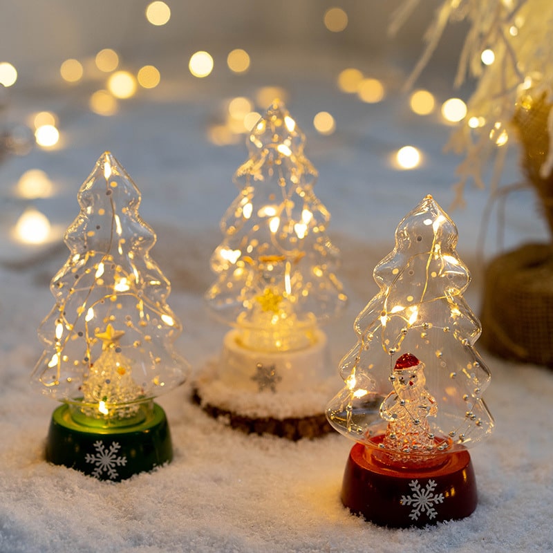 Men's Halloween Glass Pre-Lit LED Christmas Tree Tabletop Decoration with Mercury Finish and Star Topper - Image 13