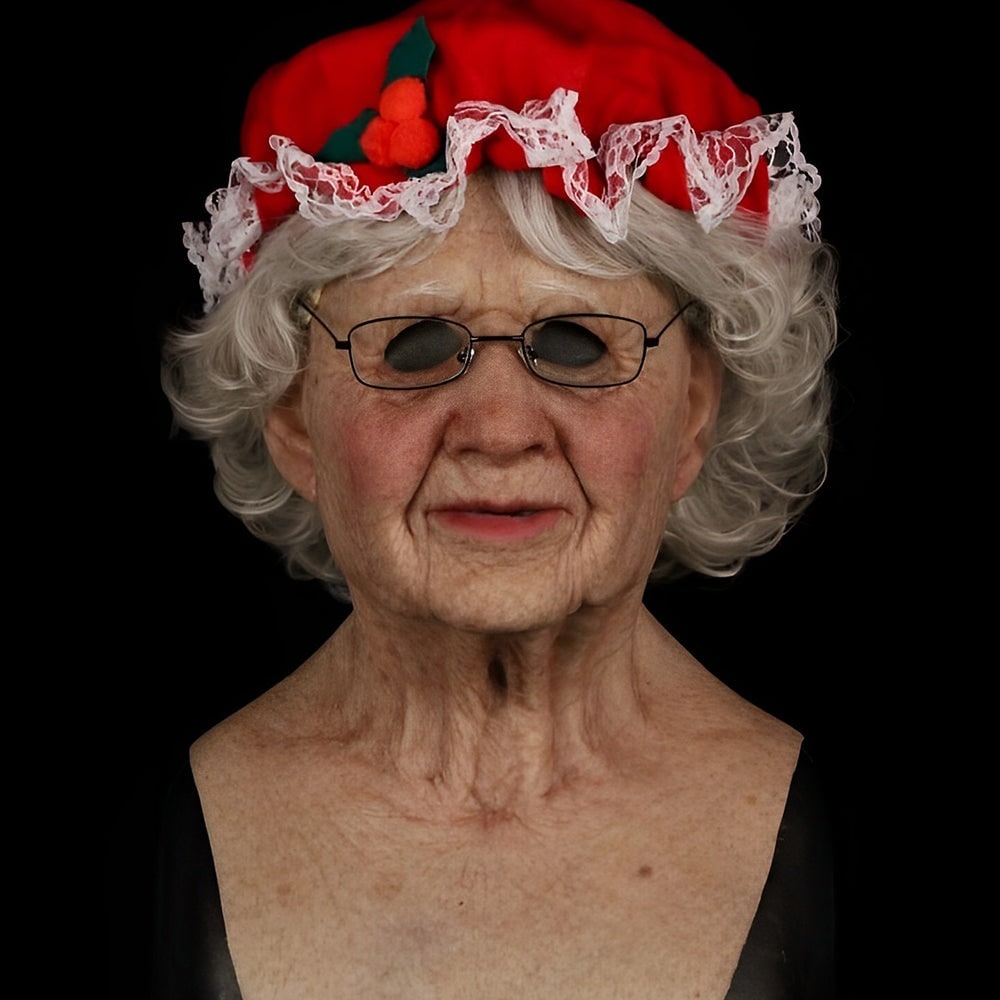 Men's Halloween Realistic Silicone Mask Old Man Hyper Face with Handpainted Details and Synthetic Hair - Image 16