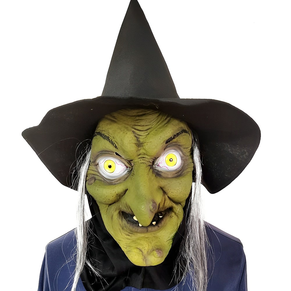 Men's Halloween Realistic Silicone Mask Old Man Hyper Face with Handpainted Details and Synthetic Hair - Image 19
