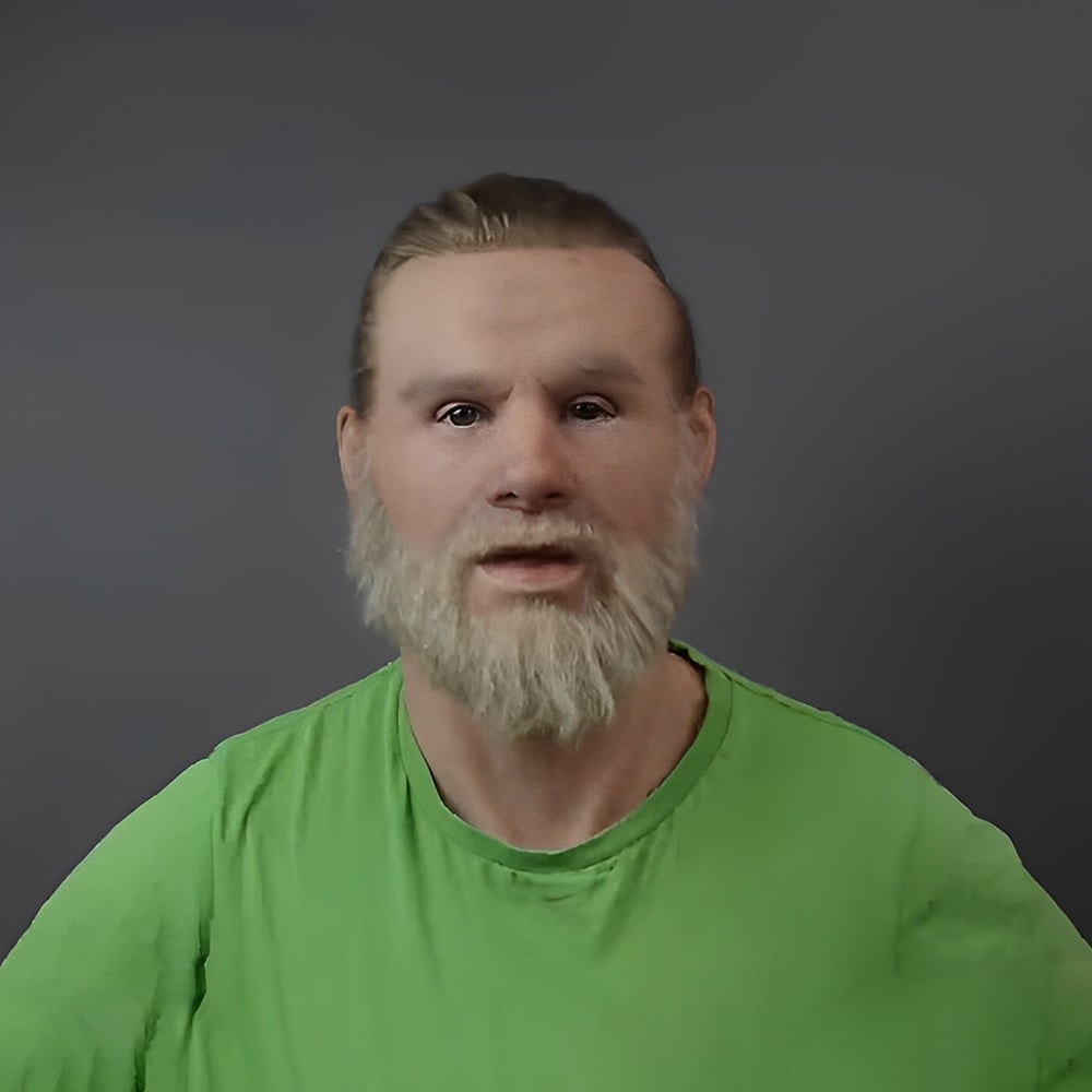 Men's Halloween Realistic Silicone Mask Old Man Hyper Face with Handpainted Details and Synthetic Hair - Image 3