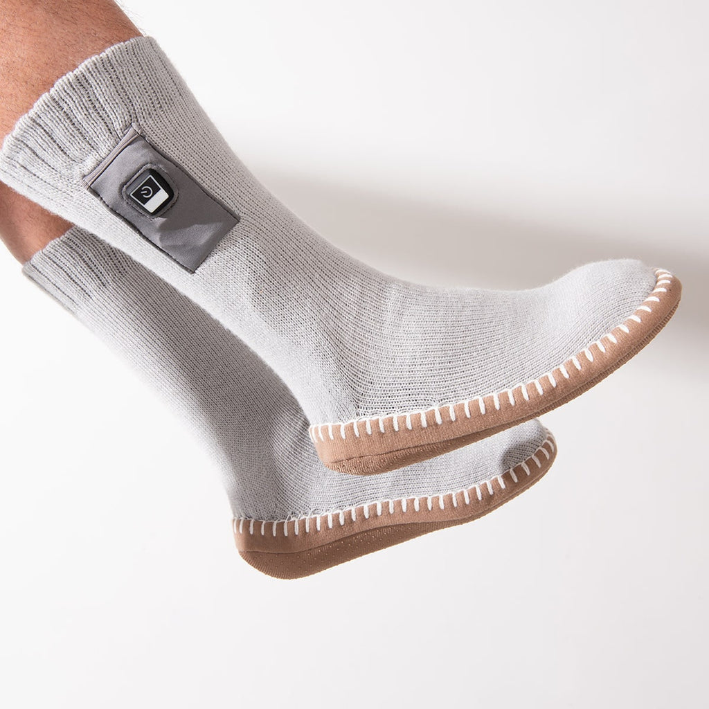 Men's Heated Slipper Socks with Battery Operated Warming and Rechargeable for Foot Warmer Leg - Image 2