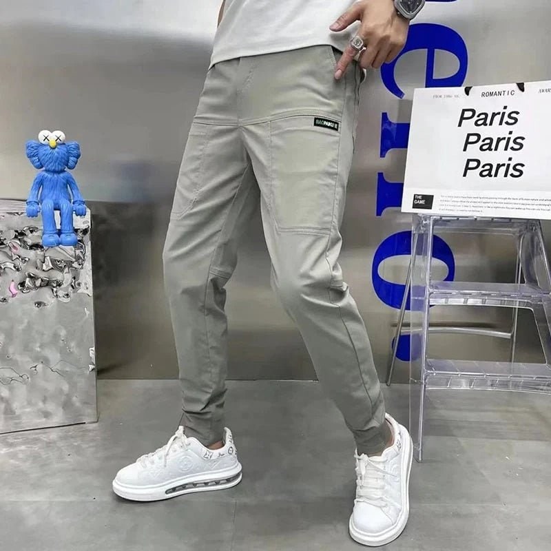 Mens Jogger Pants Slim Fit Stretch Elastic Cuff Pockets - Image 6