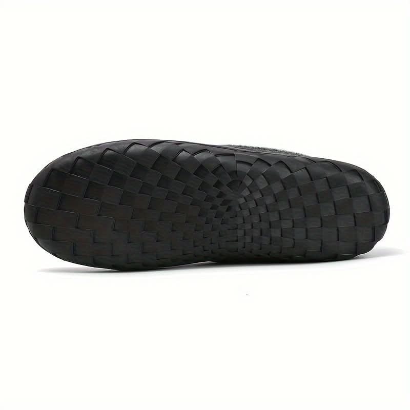 Mens Moccasin Slippers Slip Faux Fur Suede Non Rubber Sole Winter Warm - Image 8