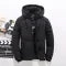 Men's Puffer Jacket with Adjustable Hood Quilted Insulated Winter Coat with Zippered Pockets - Image 6