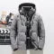Men's Puffer Jacket with Adjustable Hood Quilted Insulated Winter Coat with Zippered Pockets - Image 9