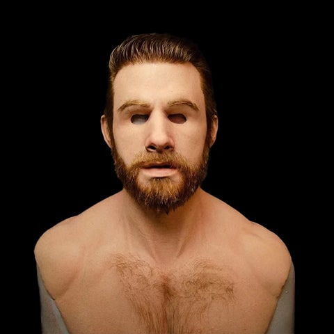 Men's Realistic Old Man Mask with Silicone Chest Bib and Lifelike Facial Details - Image 15