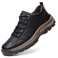 Men's Walking Shoes with Textured Leather and Lugged Rubber Sole - Image 1