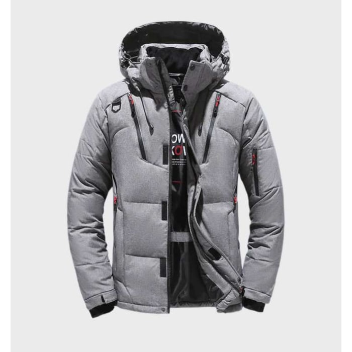 Men's Winter Jackets Hooded Puffer with Quilted Insulation and Multiple Pockets - Image 2