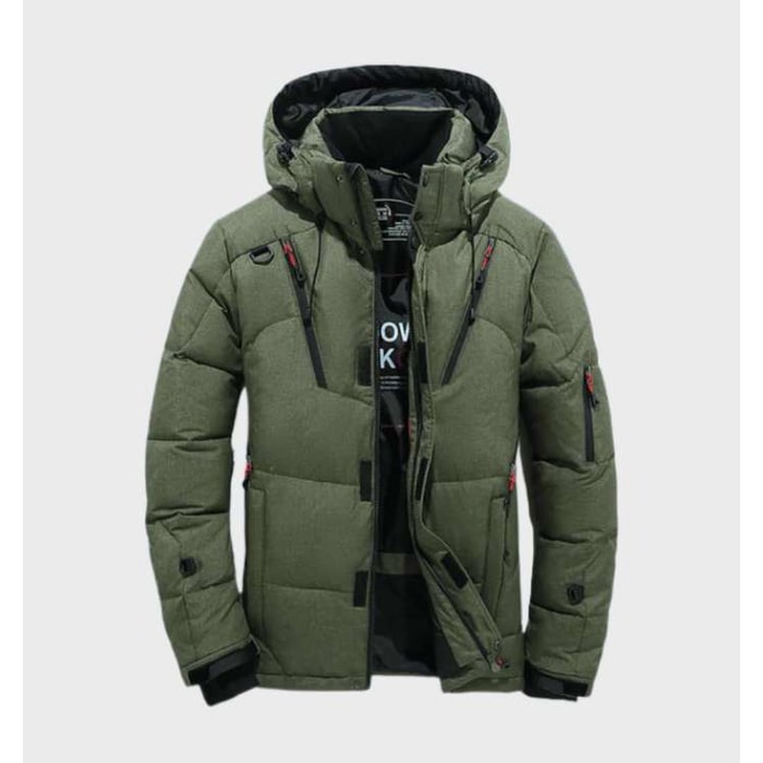 Men's Winter Jackets Hooded Puffer with Quilted Insulation and Multiple Pockets - Image 3