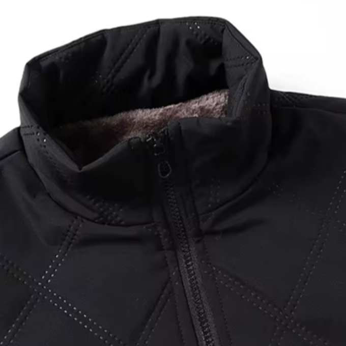 Men's Winter Jackets with Diamond Quilted Exterior and Fleece Lining - Image 5