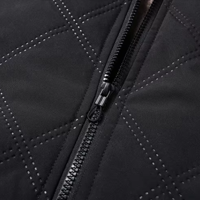 Men's Winter Jackets with Diamond Quilted Exterior and Fleece Lining - Image 7