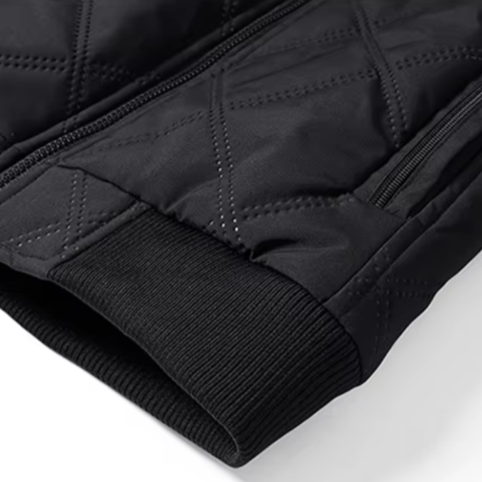 Men's Winter Jackets with Diamond Quilted Exterior and Fleece Lining - Image 9