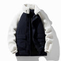 Men's Winter Jackets with Sherpa Sleeves and Color-Block Design - Image 5