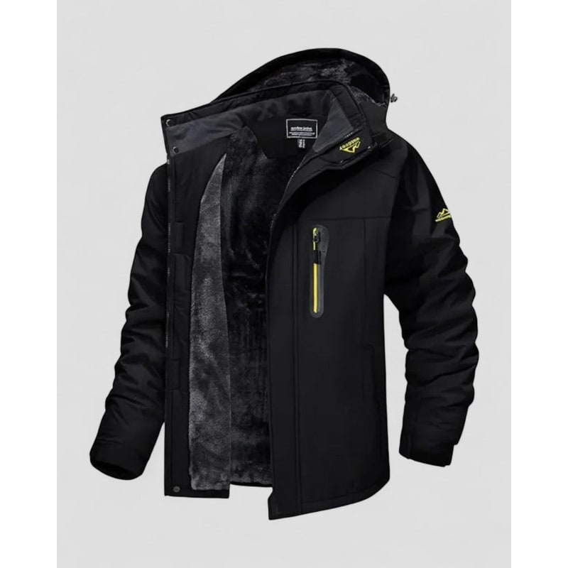 Men's Winter Jackets with Water-Resistant Fleece Lining and Hood - Image 1
