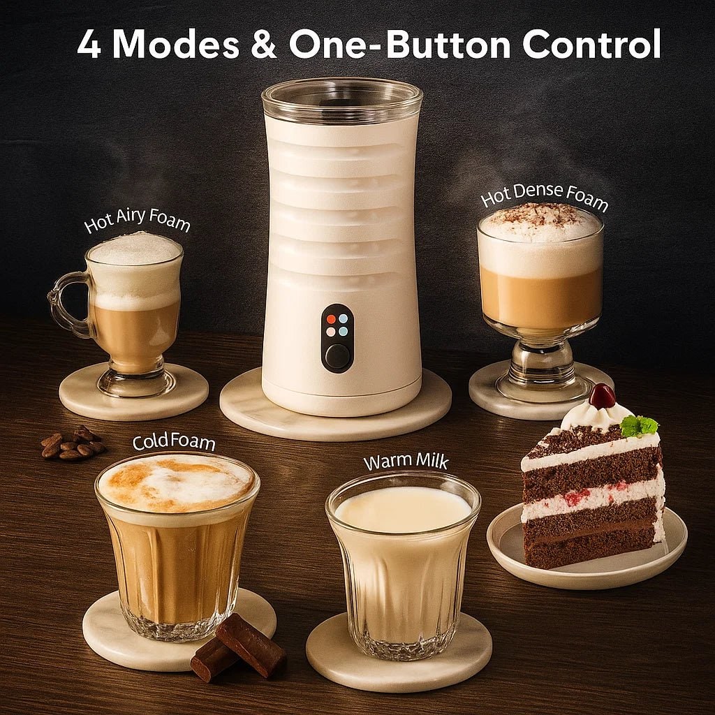 Milk Frother and Steamer Wand with Non-Stick Interior and One-Touch Control Stovetop - Image 7