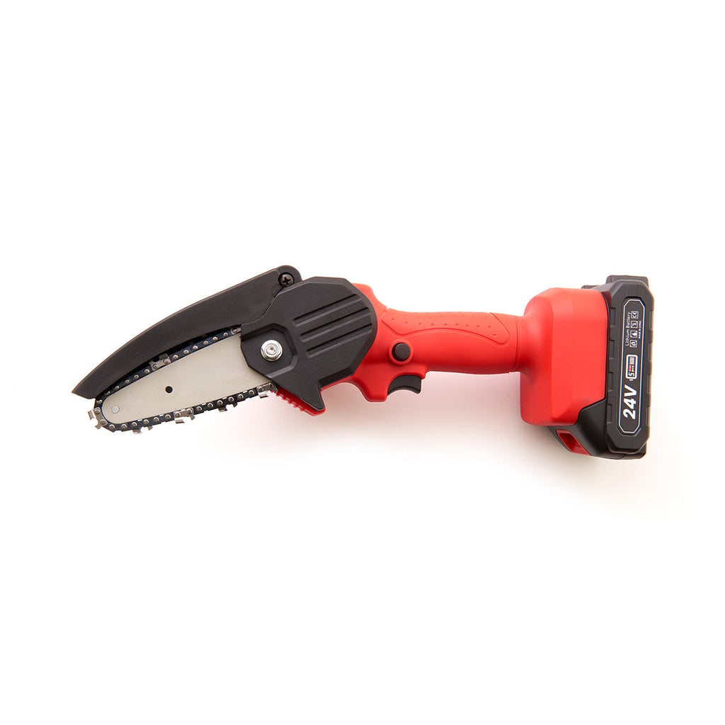 Mini Chainsaw Battery Powered Cordless Rechargeable Portable Handheld Metal - Image 3