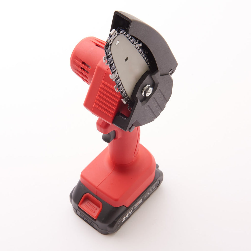 Mini Chainsaw Battery Powered Cordless Rechargeable Portable Handheld Metal - Image 7