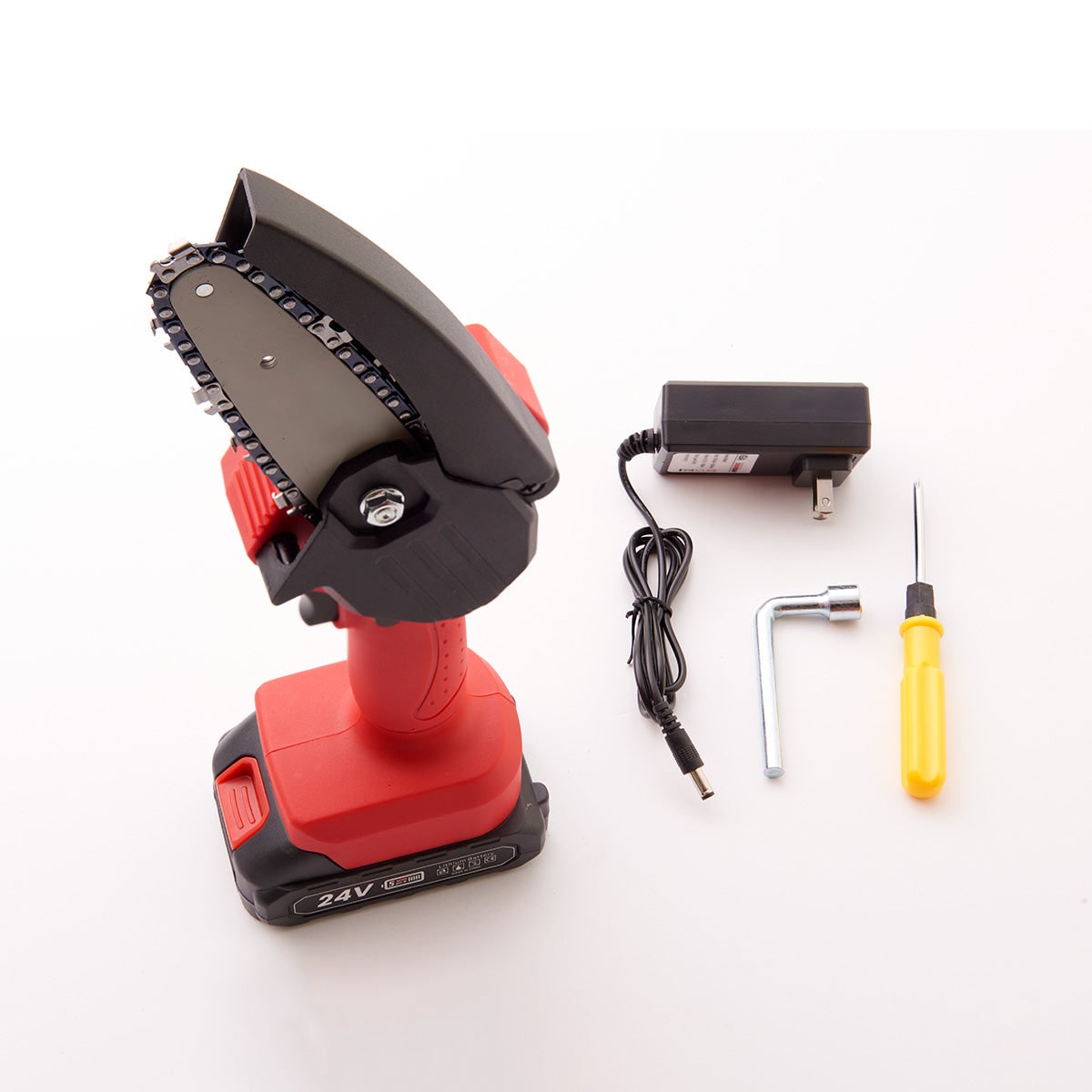 Mini Chainsaw Battery Powered Cordless Rechargeable Portable Handheld Metal - Image 9