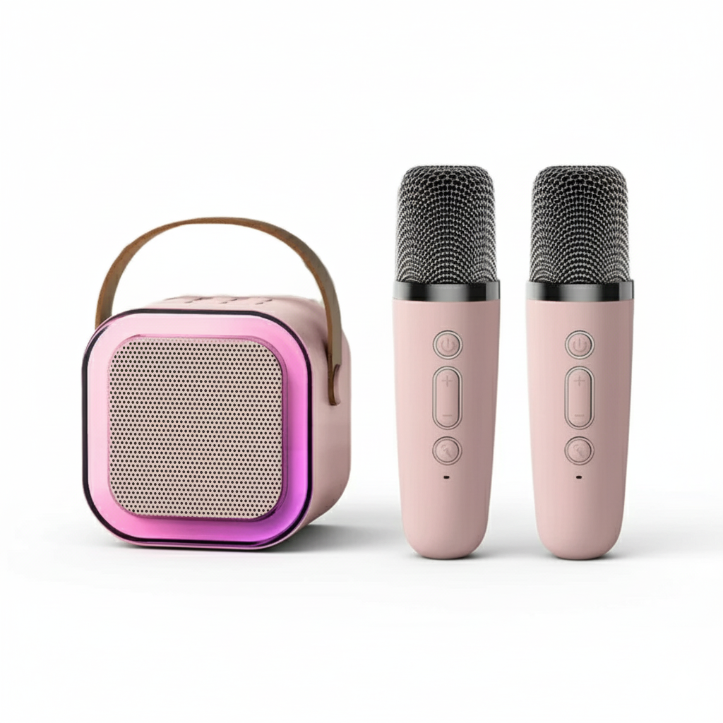 Mini Karaoke Machine with Wireless Microphone and Portable Bluetooth Speaker - Image 1